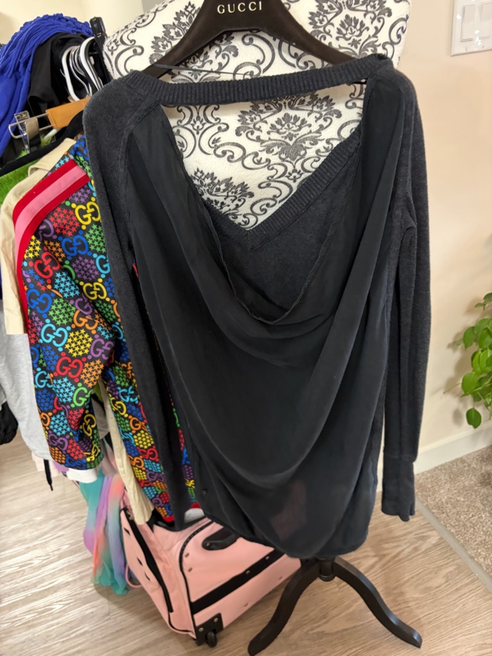 LULULEMON⭐️- 4 For $25⭐️athletica Black V-Neck Knit Sweater - Picture 3 of 4
